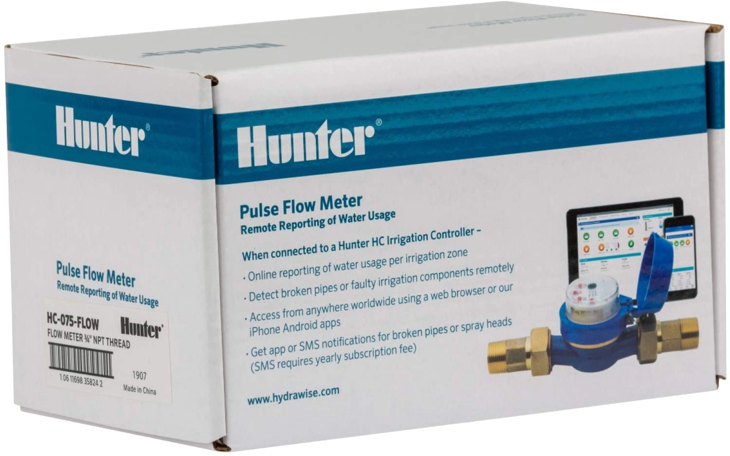 Hunter HC-100-Flow-B Durchfluss Messgerät, Bewässerung